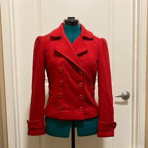 Red cropped jacket